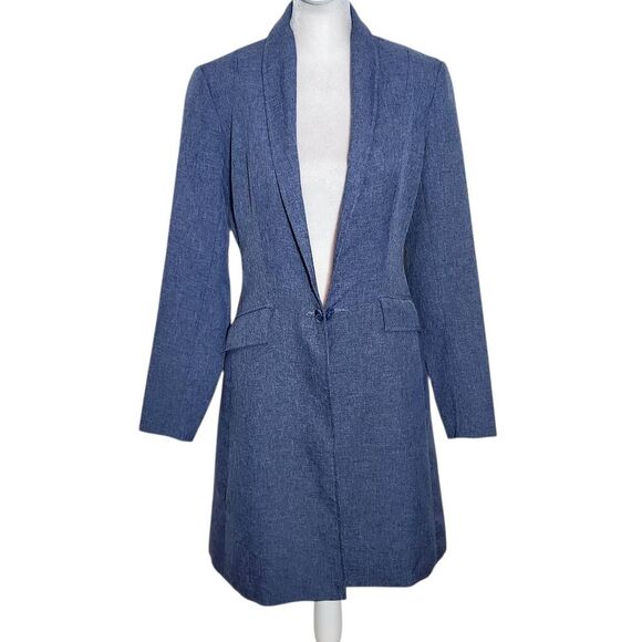 Reed Hill Vintage Blue Equestrian Day Coat Size 10 Blue Womens Equestrian Jacket - Picture 1 of 12
